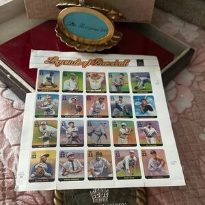 3408 Legends of Baseball 33 cent stamp sheet of 20. Issued in 2000